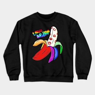 Love Banana Rainbow Crewneck Sweatshirt